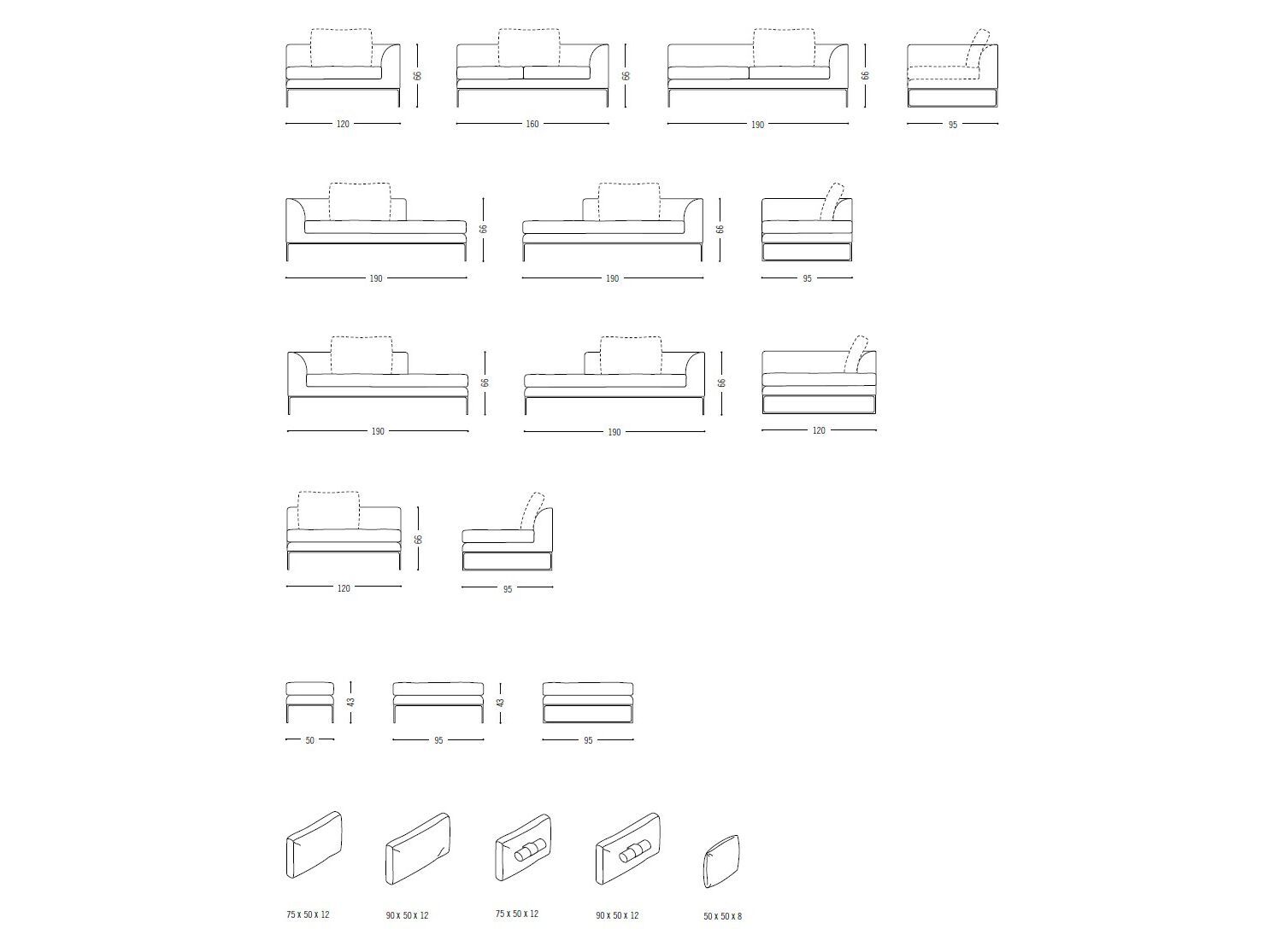 Секционный диван для контрактной ткани COR Mell Lounge ARCH-00042655 - Вид №10