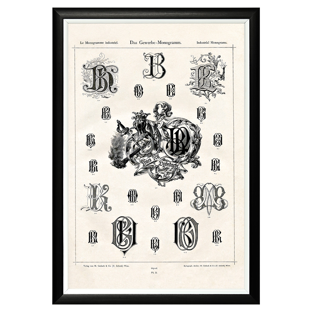 21080902 Арт-постер «Монограмма 5» Object Desire Азбука мечты 