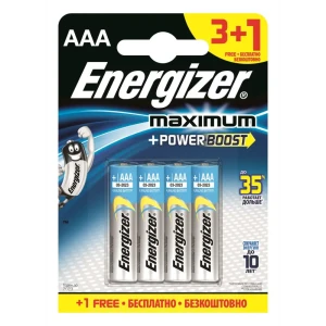 Батарейка алкалиновая Energizer Maximum AAA/LR06 3+1 шт.