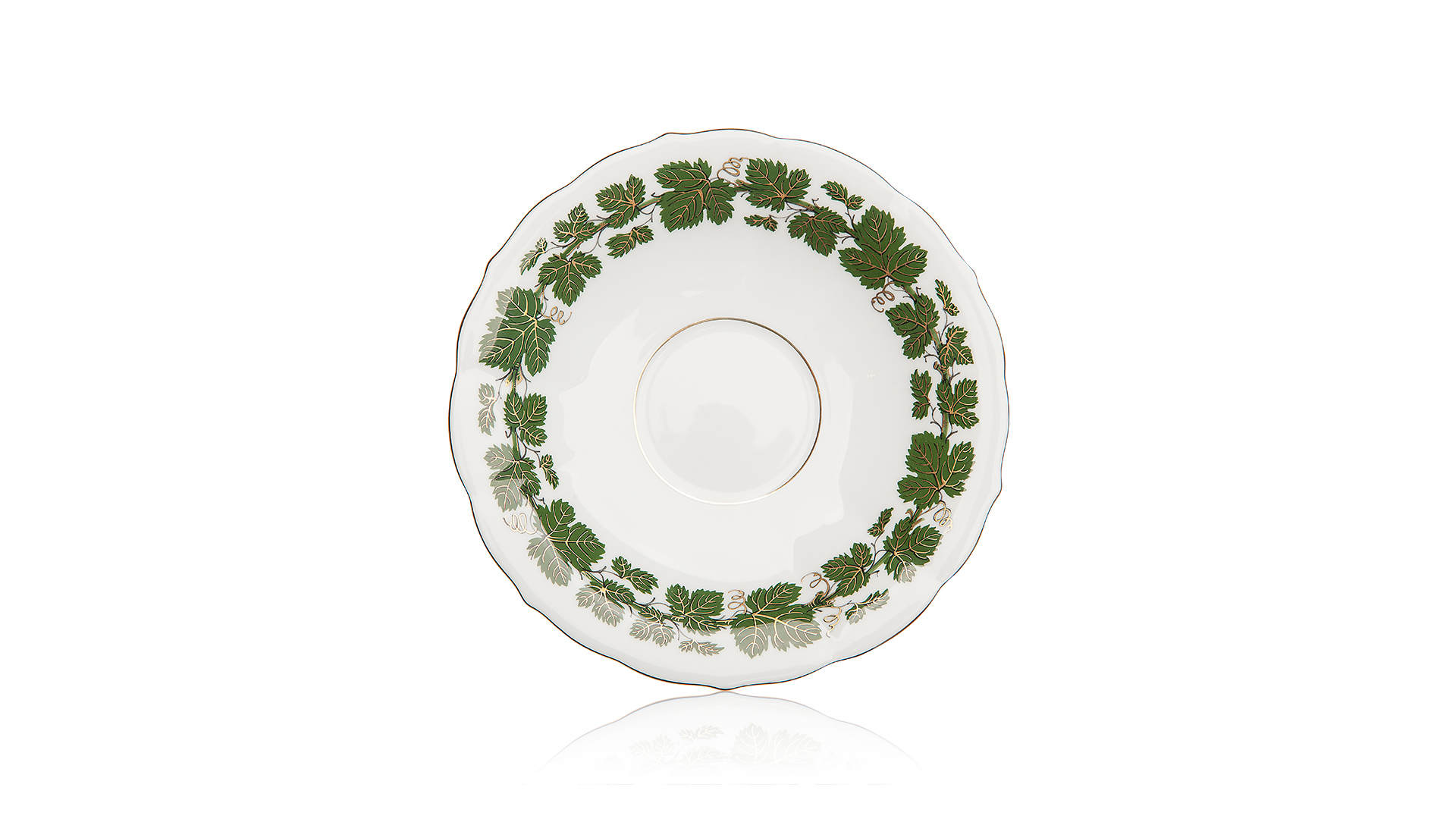 83656 Meissen Чашка чайная с блюдцем 200мл "Виноградная лоза" (с золотом) Фарфор  - Вид №2