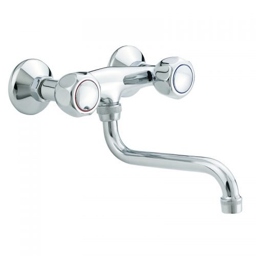 0159/86 Idral Смеситель для мойки настенный с нижним поворотным изливом 