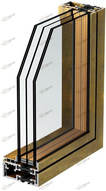 Mogs Бронзовое окно с терморазрывом с тройным остеклением Bronzofinestra sun-id-1354194