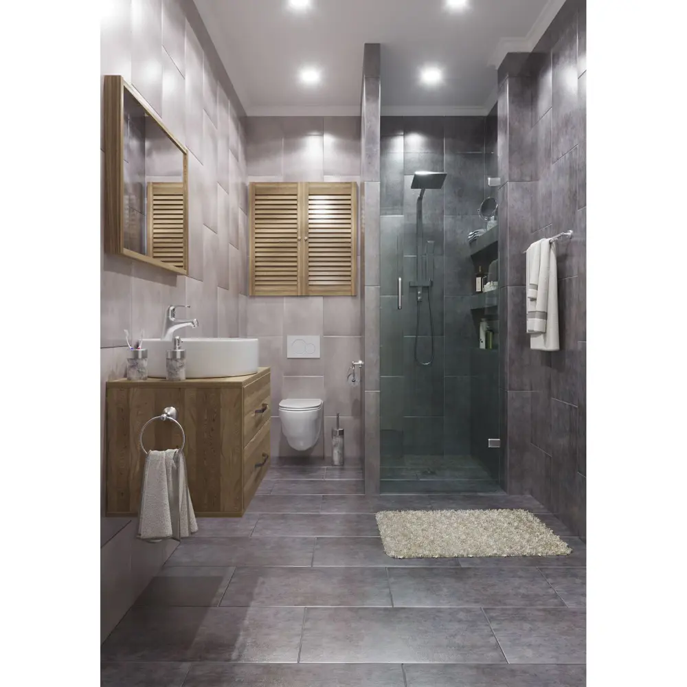Плитка настенная Golden Tile Kendal 30х60 см 1.44 м2 цвет серый толщина 9 мм 16268554 STLM-2144571  - Вид №7