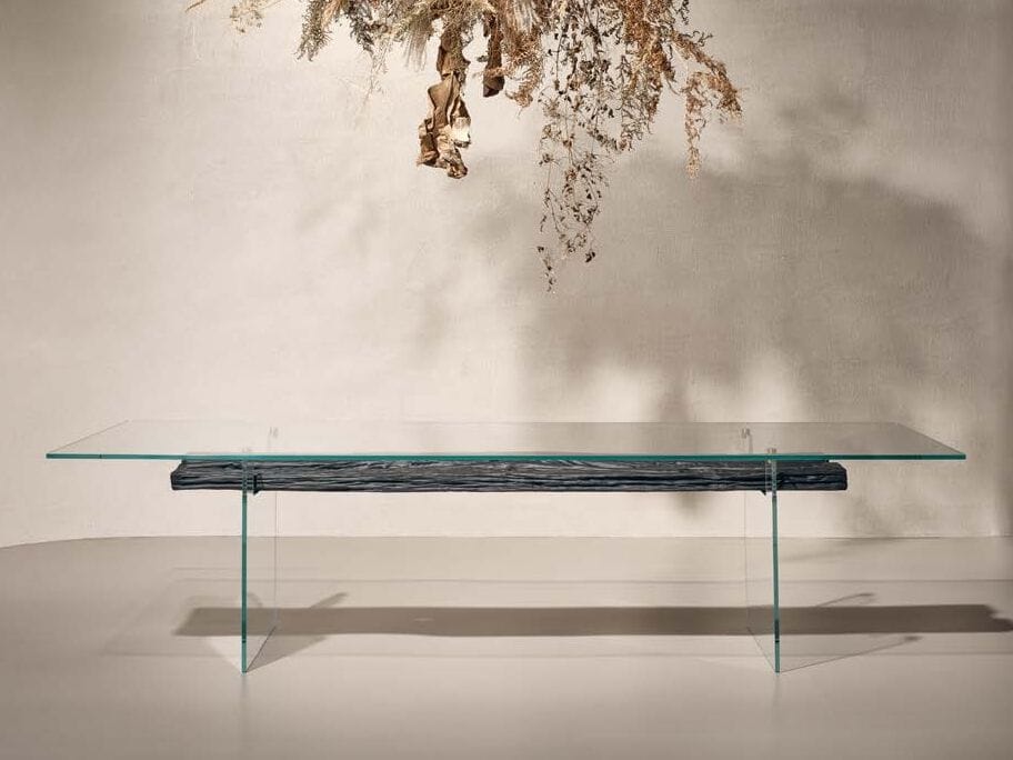 Прямоугольный обеденный стол из дерева и стекла Naturedesign Origin ARCH-00074877 - Вид №2