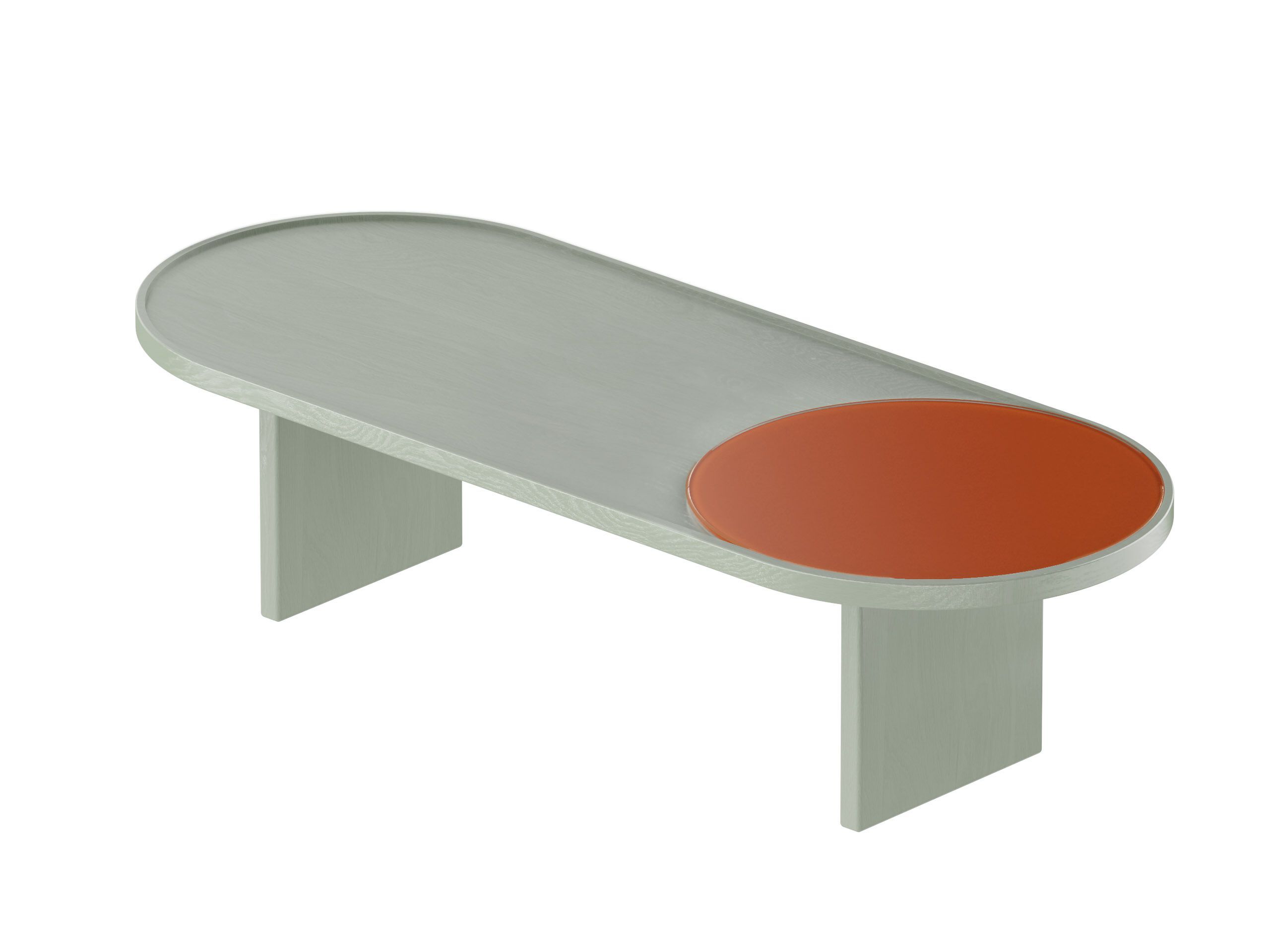 Овальный журнальный столик из дерева и стекла Noah Living Piet ARCH-00144652 - Вид №15