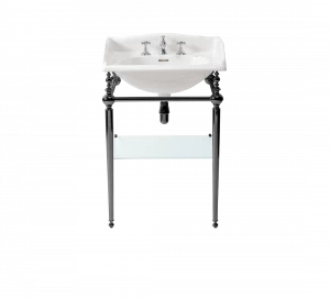 Gentry Home Таз большой белый Victorian Темный никель GH102736