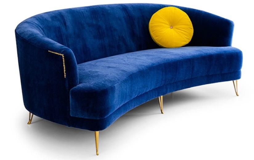 Mytto 3-х местный бархатный диван Larforma sun-id-1443122 - Вид №7