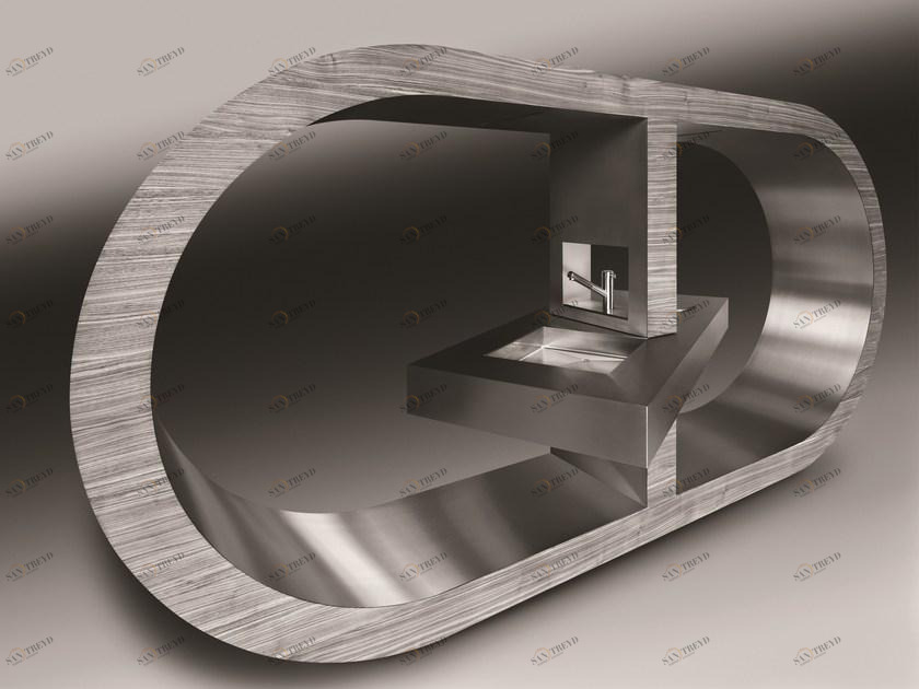 Strato Cucine Кухня из нержавеющей стали и розового дерева Marco gorini sun-id-1489517