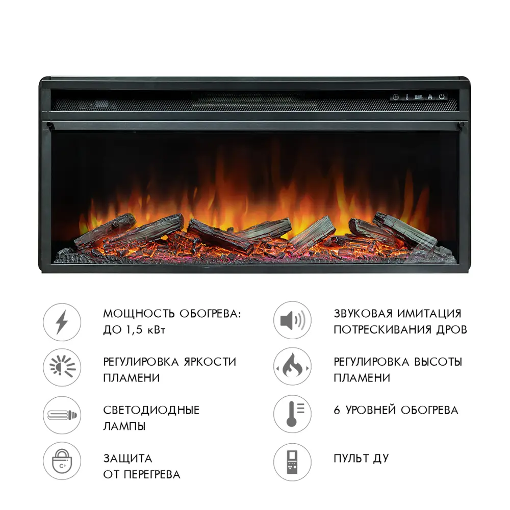 Каминокомплект Royal Flame Line разборный под V42 Vision 42 LOG LED 1.5 кВт цвет серый графит 89396869 STLM-2054440  - Вид №4