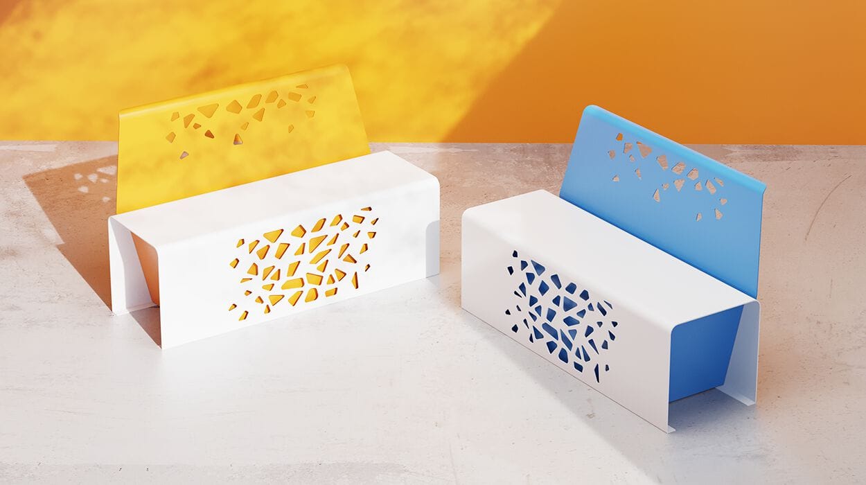 Оцинкованная стальная скамья со спинкой DIMCAR Komete ARCH-00130595 - Вид №1