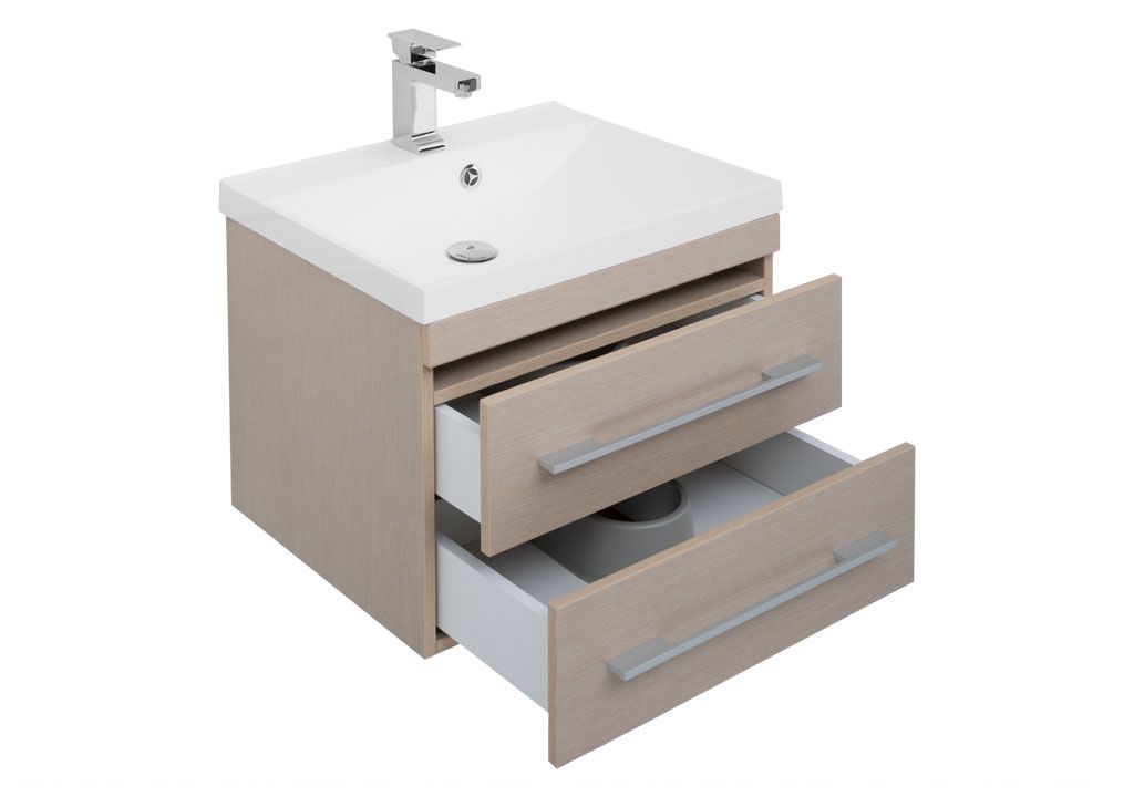 Тумба с раковиной Aquanet Нота NEW 58 светлый дуб 0017148500204117 - Вид №3