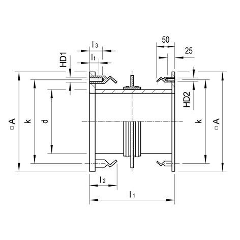 SANIT 91A01040099 Встраиваемый PP, прямой односторонний фланец мембраны зажимного кольца, втулки анкеров V4A  - Вид №1