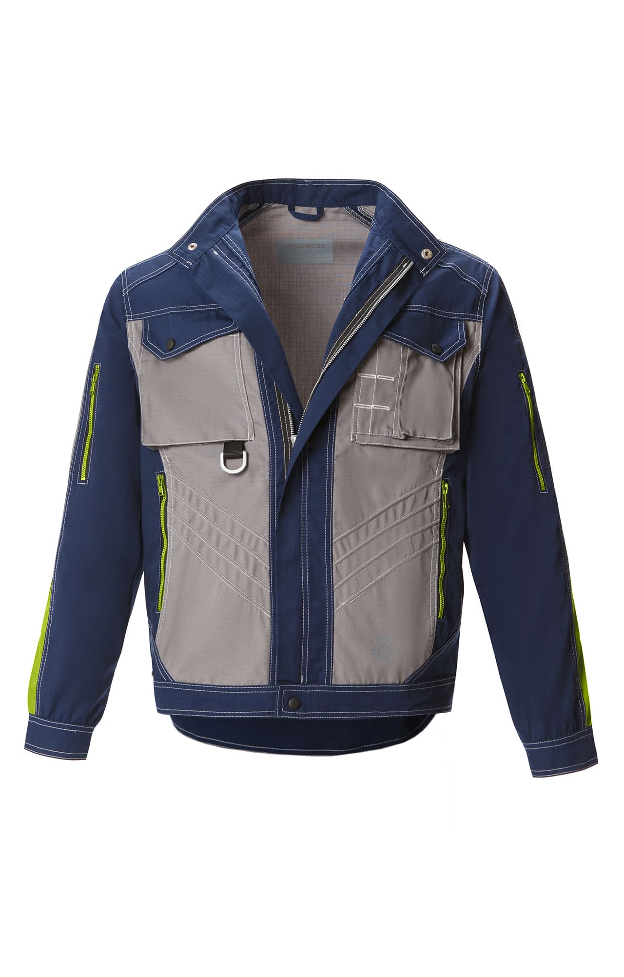 68849 Костюм "Прогресс" темно-синий с серым лимон  Летняя спецодежда  размер 60-62/182-188  - Вид №3