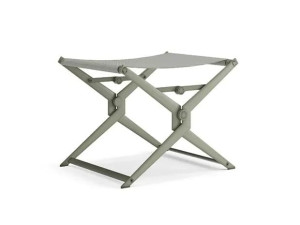 Литой алюминиевый и тканый низкий садовый стул