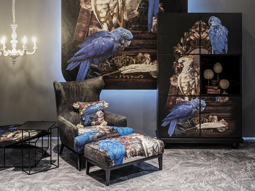 MOMENTI Кресло с обивкой из ткани с подлокотниками The black attitude Pn-302 - Вид №1