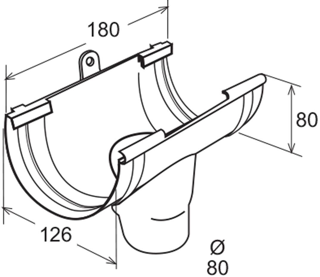 First Corporation Соединение с двухсистемным эстетическим сливом для желоба First plast Gss125r - Вид №1