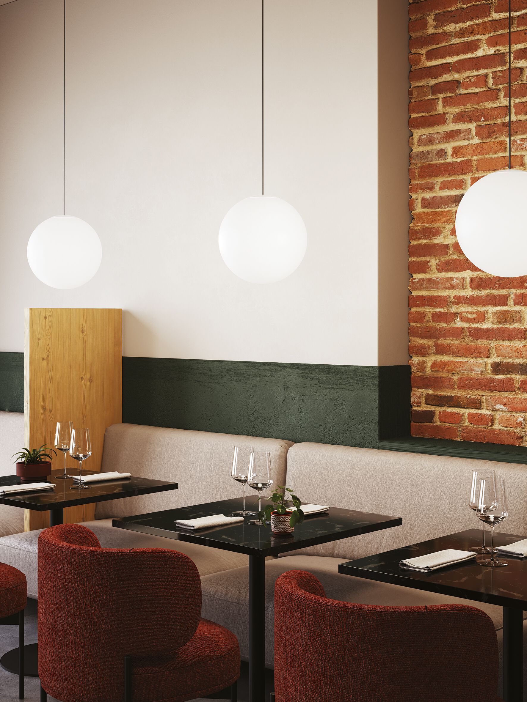 Стеклянный подвесной светильник Zafferano ARCH-00091269 - Вид №3