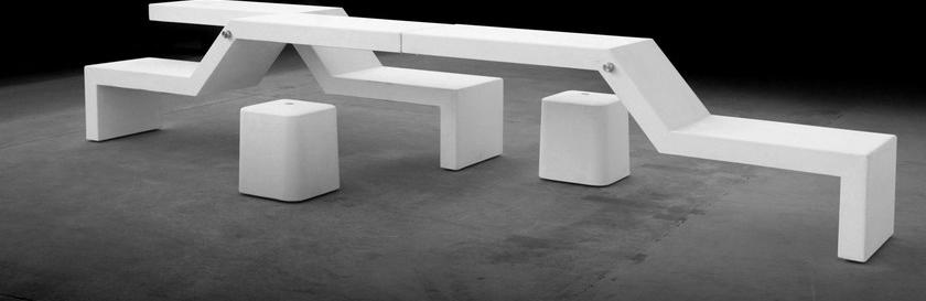 Metalco Модульная скамья из реконструированного камня без спинки sun-id-1511807 - Вид №2