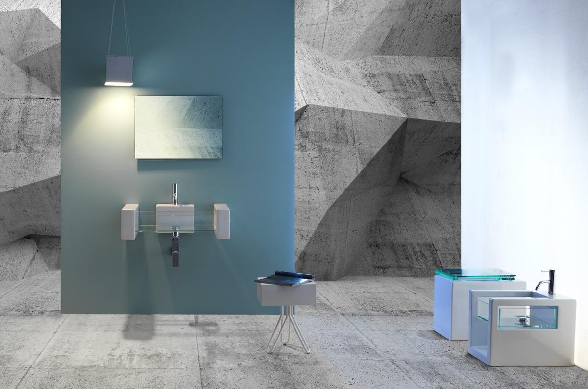 GLLACOL120FS2 Напольная раковина стоящая GSG CERAMIC GLASS - Вид №4