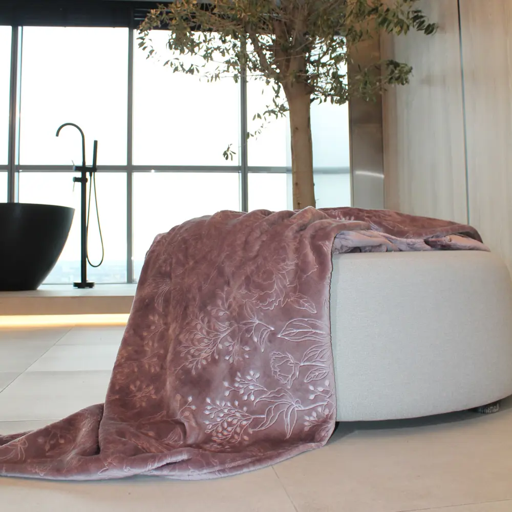 Покрывало Bouquet 240x260 см велсофт цвет темно-розовый Santreyd STLM-2160258 - Вид №1