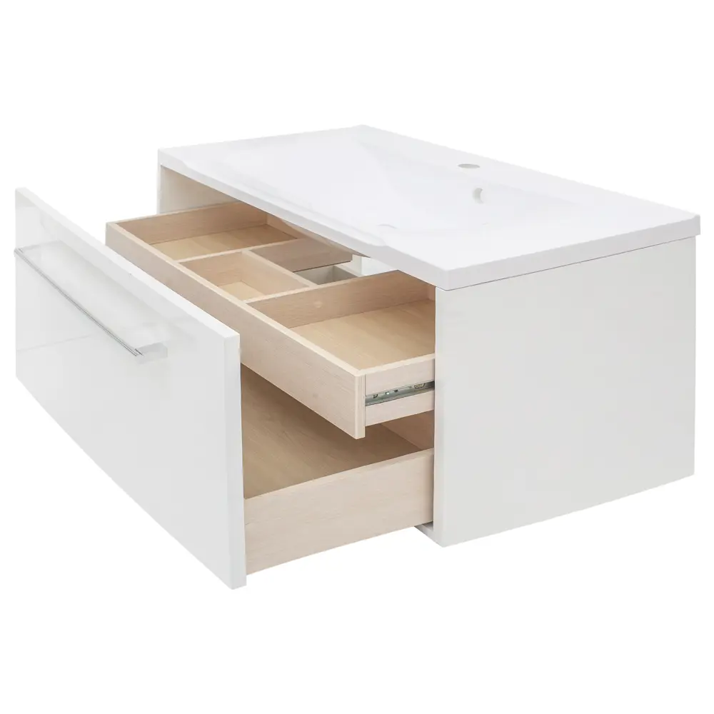 Тумба под раковину подвесная Мерида 80 см цвет белый АКВАТОН STLM-2188263 - Вид №2