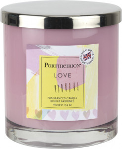 10623565 Portmeirion Свеча в банке с крышкой с 2 фитил. Portmeirion "Любовь" 10см Воск