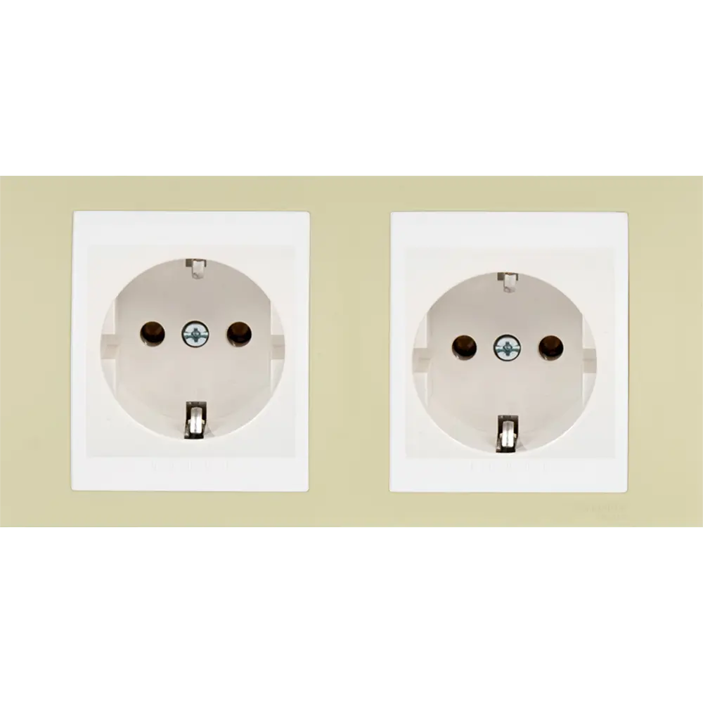 Рамка для розеток и выключателей Systeme Electric Unica 2 поста, цвет зелёное яблоко/бежевый 10167744 STLM-2097234 - Вид №2