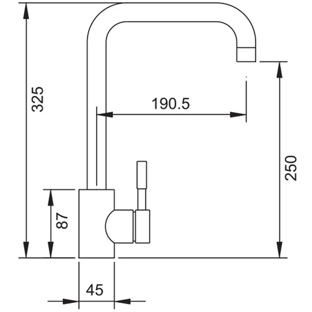 Смеситель для кухни Osgard Gron, цвет нержавеющая сталь STLM-2020687 - Вид №5