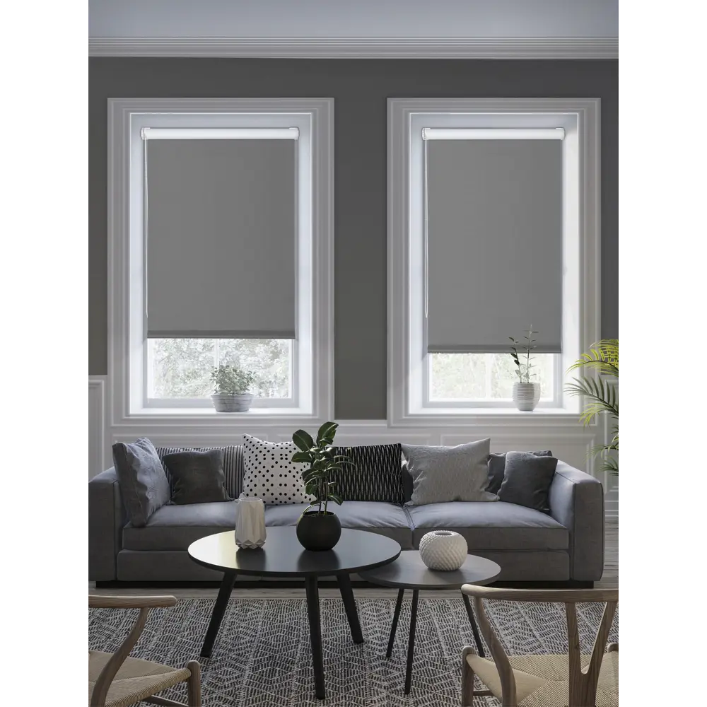 Штора рулонная блэкаут Midnight 70x175 см серая GARDEN STLM-2101187 - Вид №4