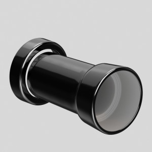 754804 Соединение из керамики для выпуска в стену цвет Черный жемчуг Kerasan RETRO Италия