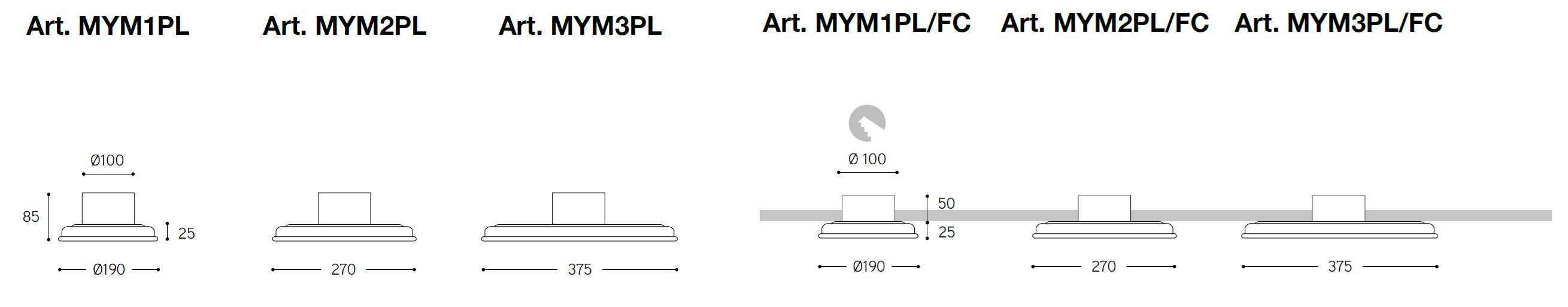 Светодиодный потолочный светильник Aldo Bernardi Mymoons ARCH-00146168 - Вид №3