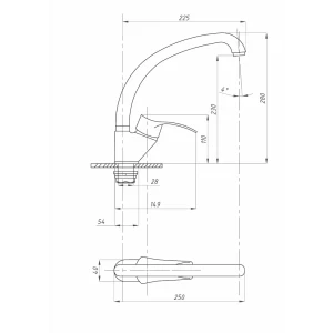 98255854 Однорычажный смеситель П см-профсан Плюс цвет хром PSM-335-023 STLM-1488769