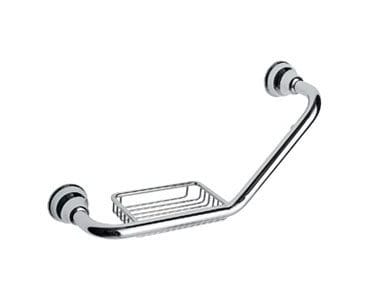 Металлическая угловая фиксированная ручка для ванной комнаты с мыльницей INDA® Raffaella ARCH-00032987