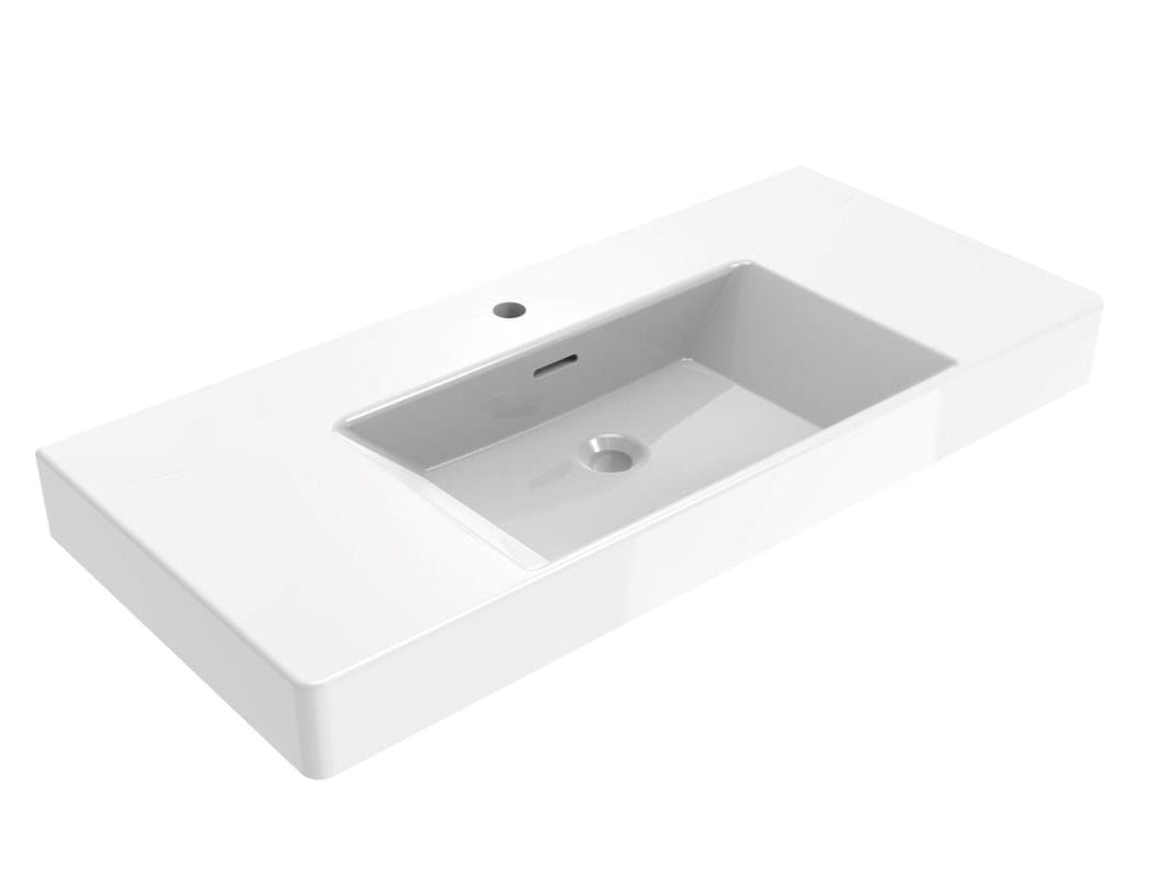 Керамическая прямоугольная подвесная раковина Ercos MALIBU ARCH-00011700 - Вид №2