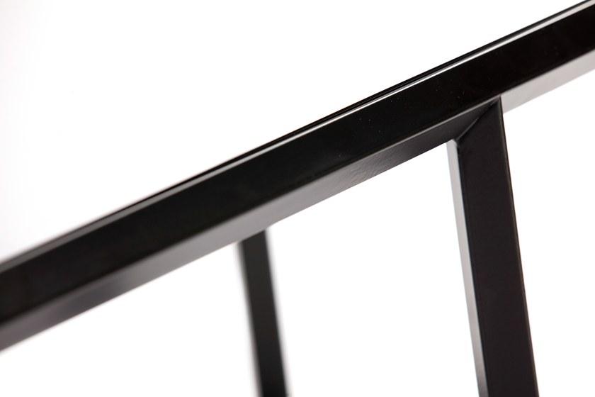 Deadgood Высокий квадратный журнальный столик из стали и стекла  Tu3  - Вид №1