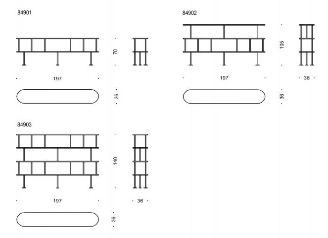 Wittmann Открытая металлическая полка с порошковым покрытием sun-id-1402630 - Вид №3