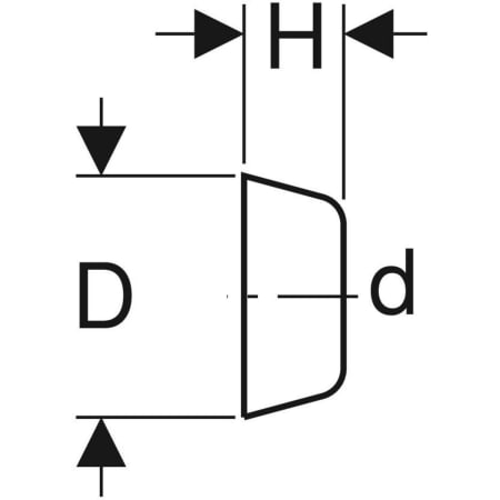 241.508.11.1 Стенная розетка Geberit, глубокая Geberit  - Вид №2
