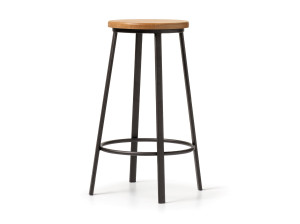 Поворотный барный стул с подставкой для ног