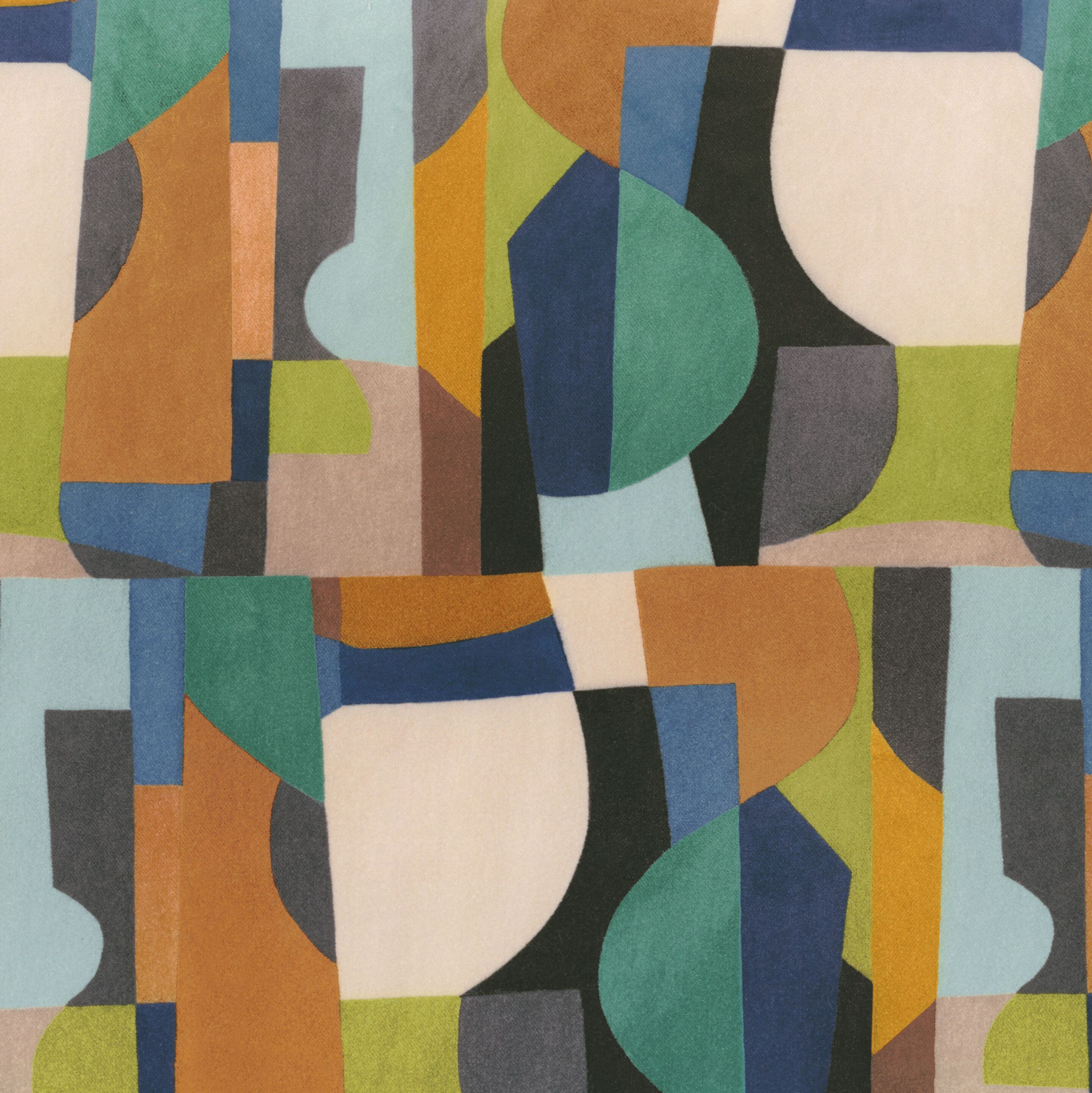 Моющаяся бархатная ткань с графическим рисунком Casamance Avant première ARCH-00038274 - Вид №4