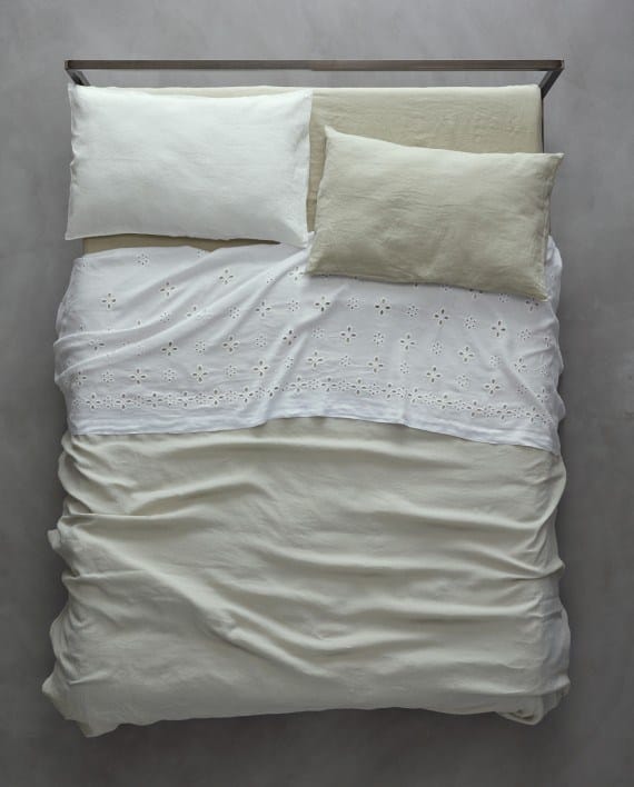 Вышитая простыня из льна Society Limonta ARCH-00135144 - Вид №2