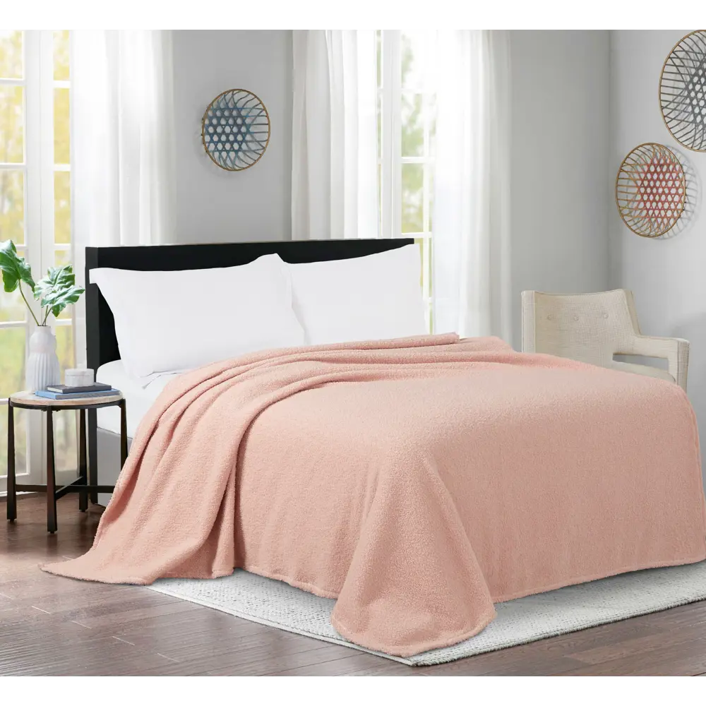 Плед 150x200 см букле розовый в стиле кантри 89407294 СТОЛИЦА ТЕКСТИЛЯ STLM-1578657 - Вид №4