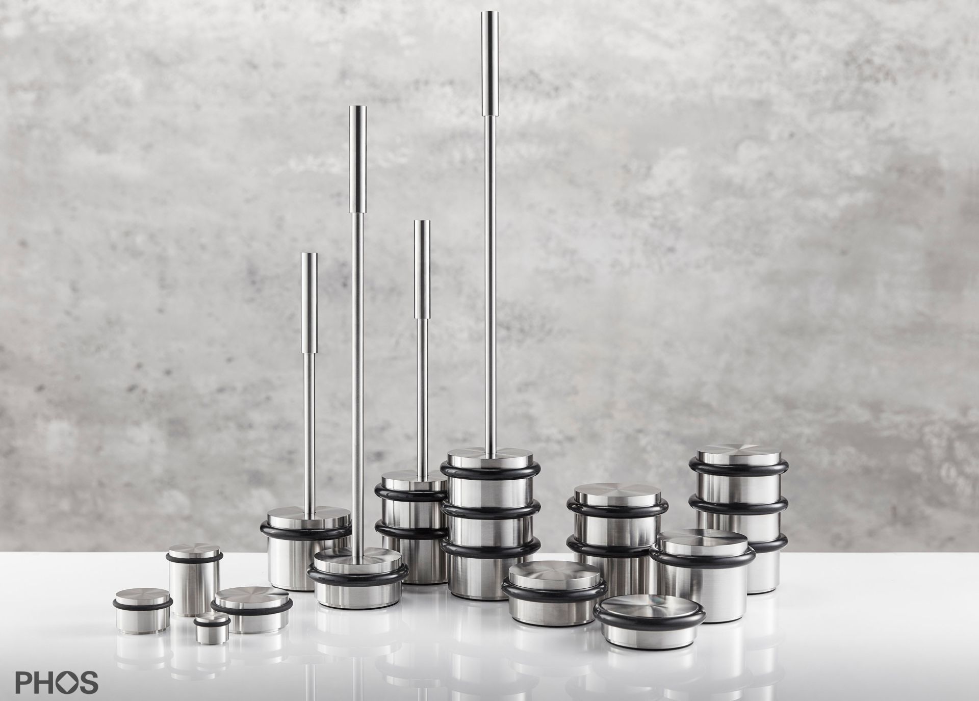 TSB90-145G275 Напольный дверной стопор, тяжелый 7,5 кг, с ручкой 27,5 см. образец бундестага. PHOS  - Вид №3