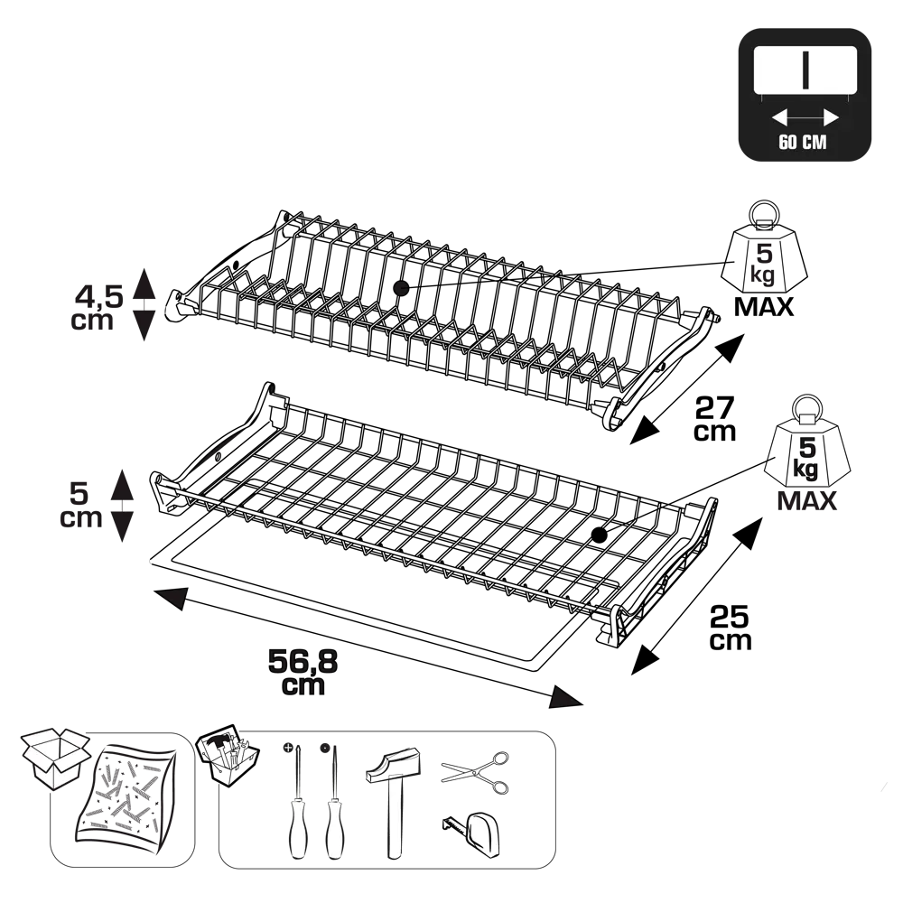 Konsensa — двухуровневая сушилка для посуды в шкаф 89393086 STLM-1563686 - Вид №3