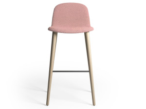 Высокий тканевый стул со спинкой