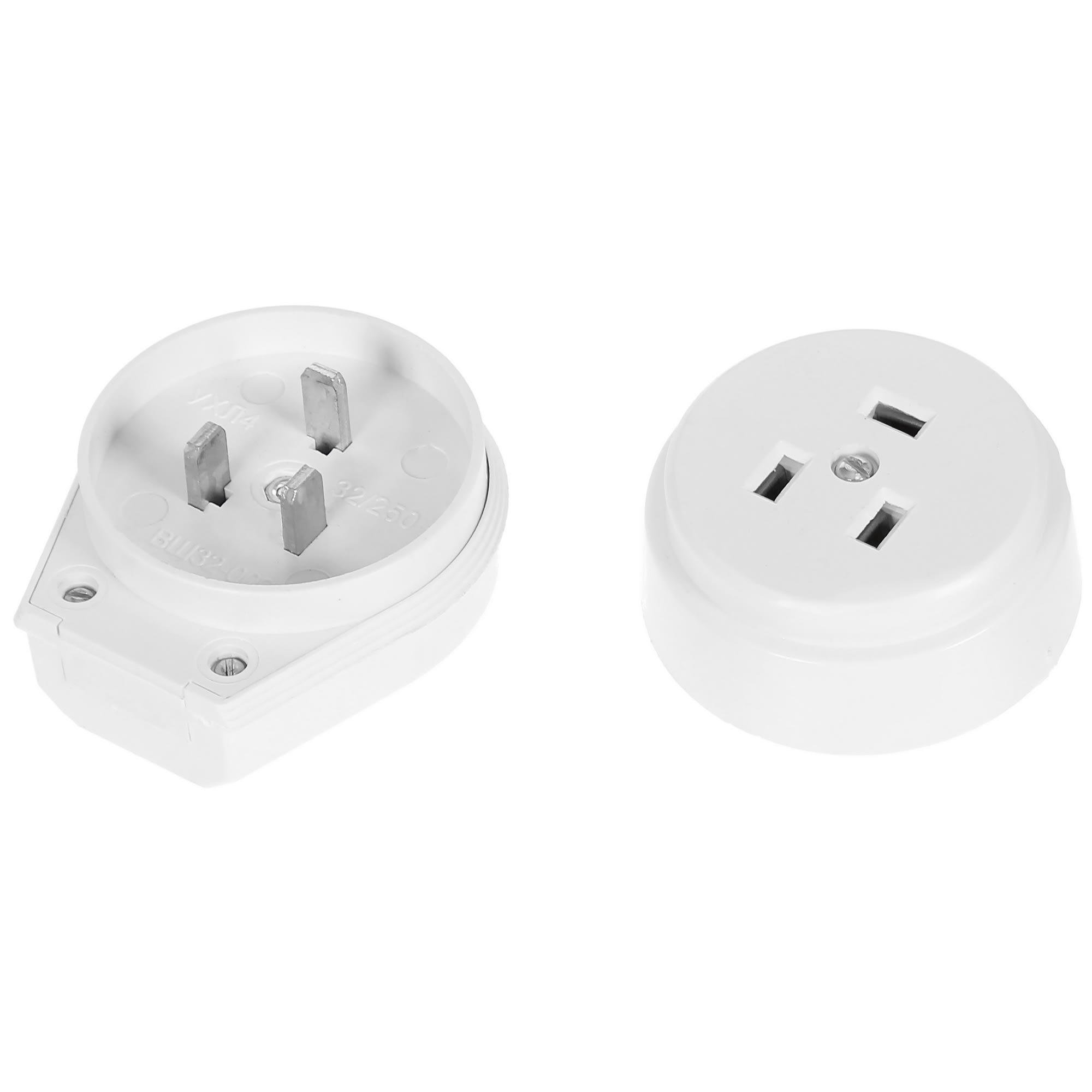 81930759 Комплект для плиты с заземлением открытая установка цвет белый 32А Santreyd  - Вид №1