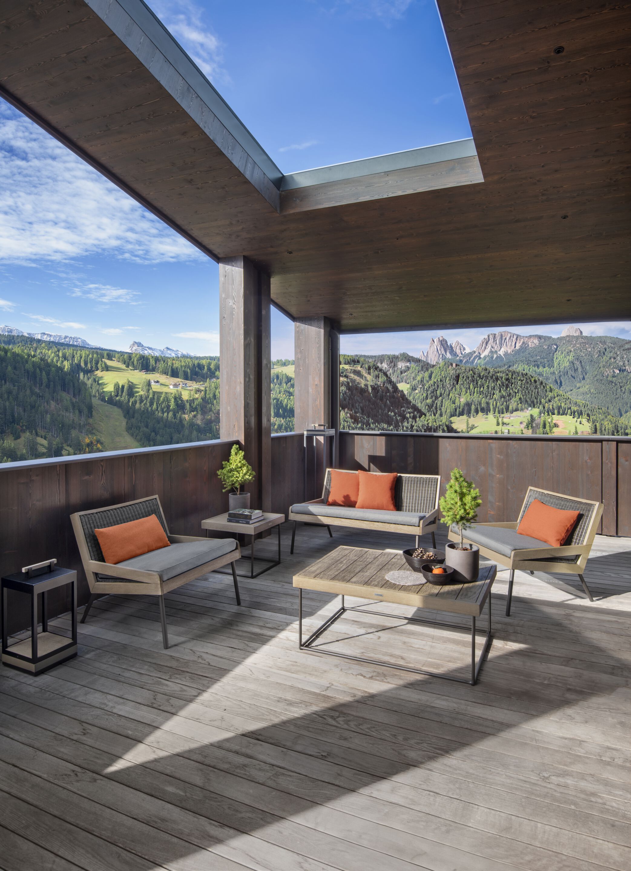 Квадратный журнальный столик из тикового дерева Ethimo на открытом воздухе ARCH-00031598 - Вид №1