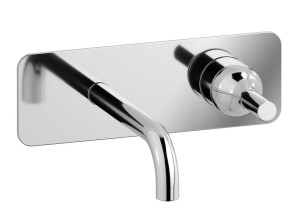 Настенный смеситель для раковины с автоматическим сливом