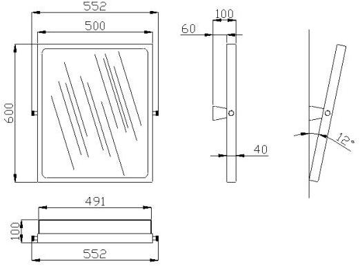 Ponte Giulio Зеркало поворотное с рамой для ванной Casual sun-id-1390746 - Вид №1