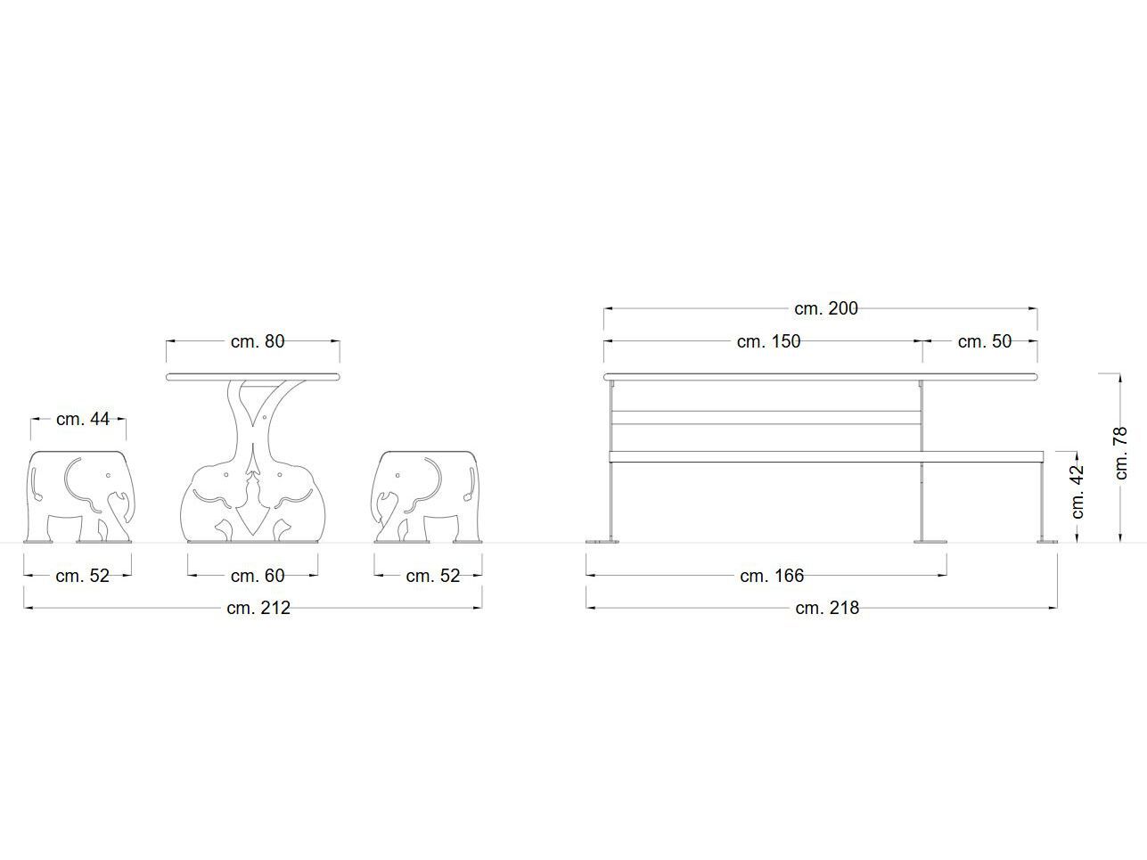 Металлический стол для пикника DIMCAR ARCH-00096958 - Вид №2