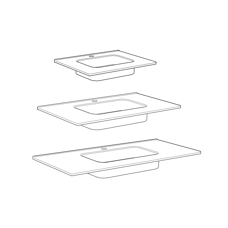 20071302 Накладная раковина на столешницу  прямоугольная Westerbergs  - Вид №1